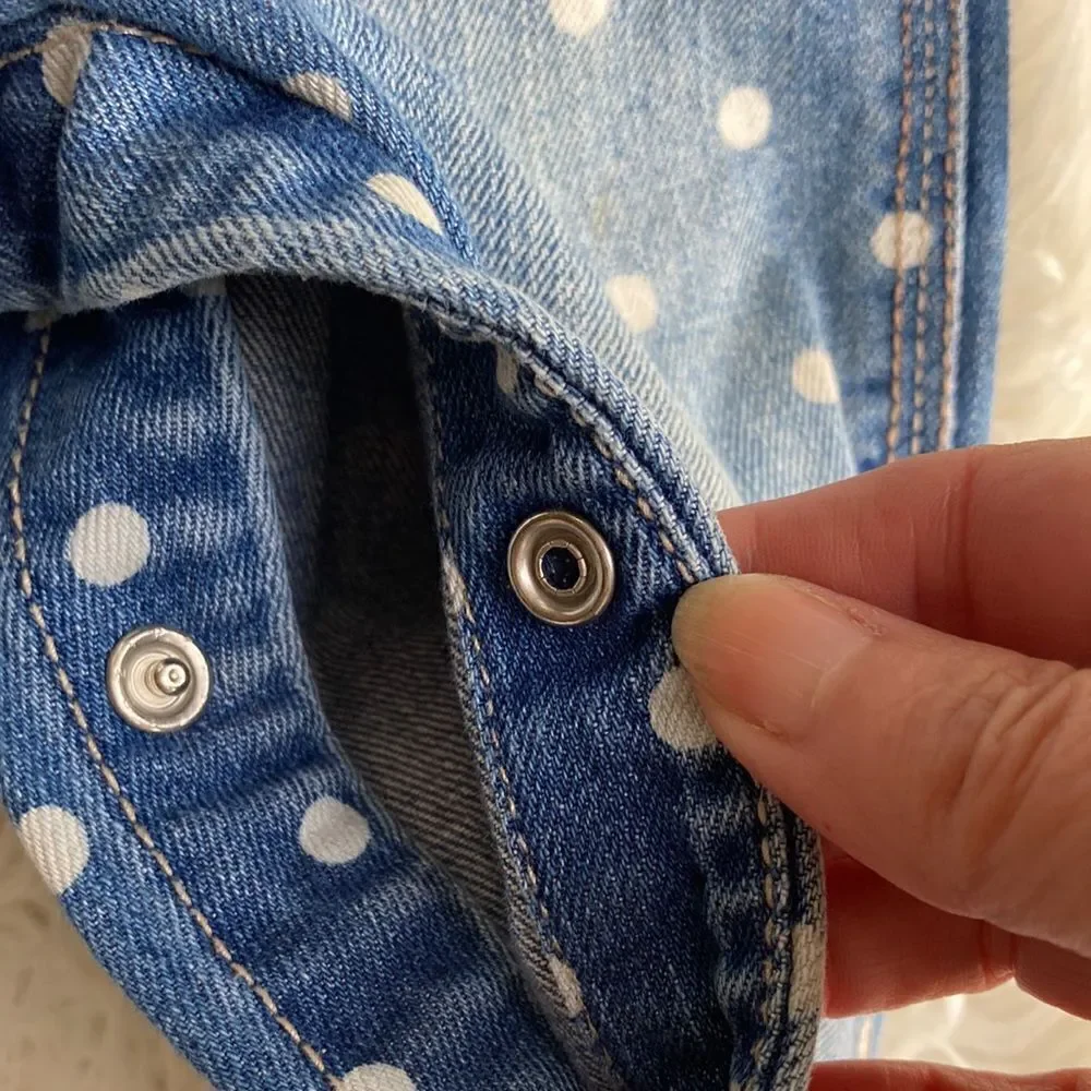 Oshkosh B’gosh Toddler Girl Poka Dot Overall Size 18 Months